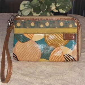 Fossil Wallet Wristlet Leather Organicer